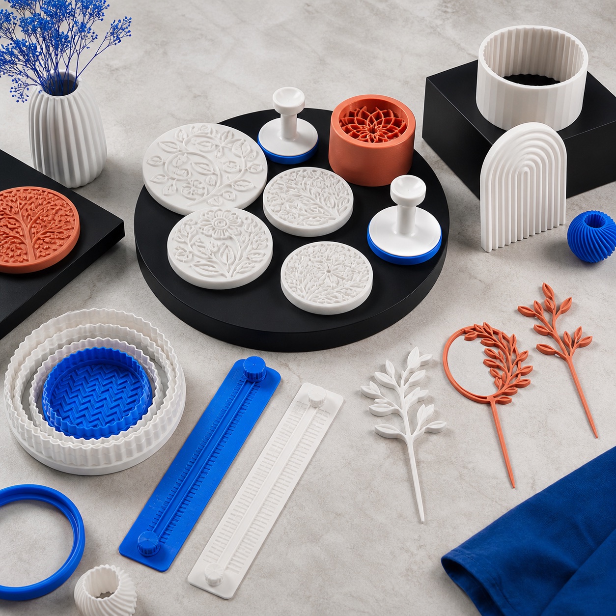 Composição ilustrativa de produtos 3D para Gastronomia & Confeitaria
